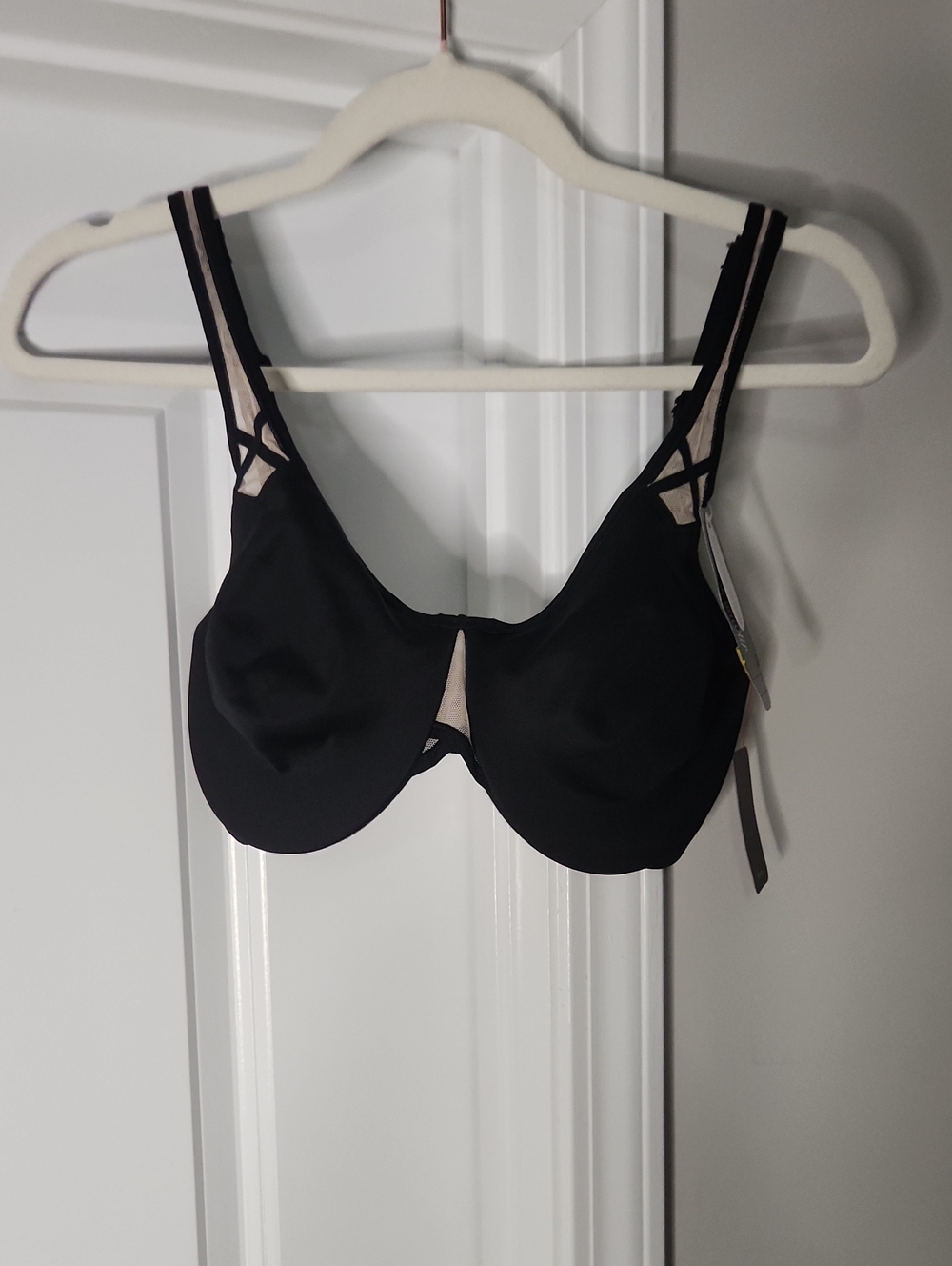 Paramour Black Underwire Bra with Double Strap Detail